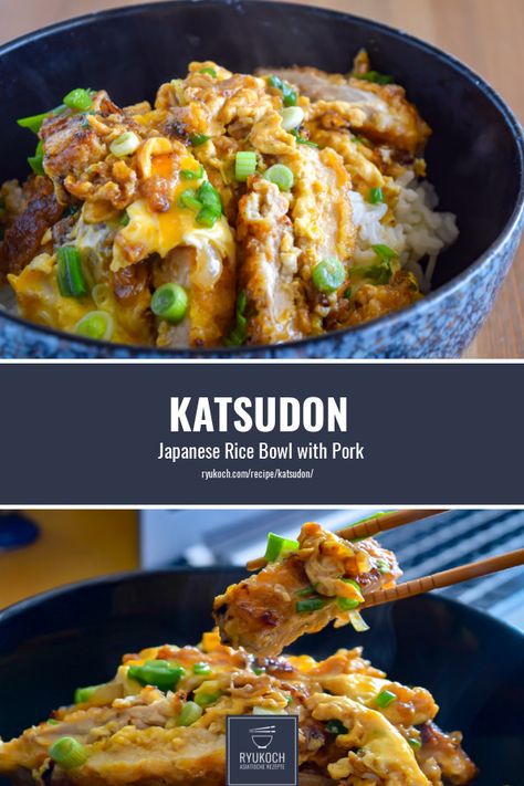 Katsudon Recipe, Steak Rice Bowl, Japanese Supermarket, Steak Rice, Japanese Steak, Pork Schnitzel, Easy Japanese Recipes, Rice Bowls Recipes, Japanese Recipes