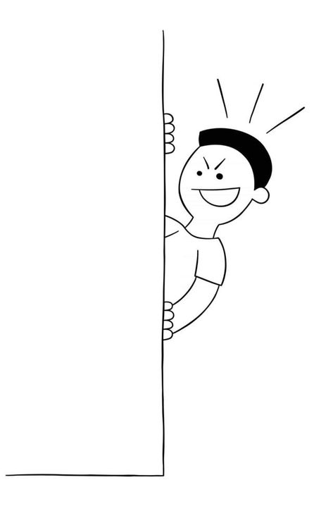 Cartoon sneaky man hiding behind the wall, vector illustration Hide Illustration, Troll Face, Illustration Vector, The Wall, Vector Free, Vector Illustration, Doodles, Clip Art, Hotel