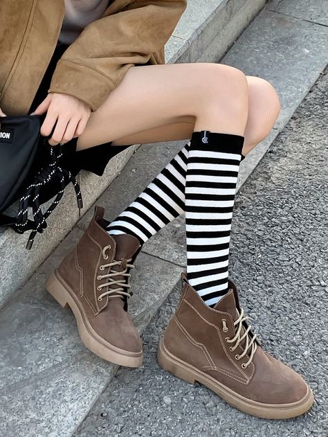 Leg Warmer, Knee High Socks, Acrylic Material, Long Legs, Leg Warmers, Amazing Products, High Socks, Knee High, White Stripe