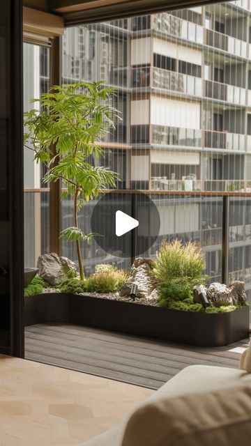 soilboy® on Instagram: "Introducing our latest addition to the Garden At Home collection: a custom-built black planter box, complete with outdoor lighting to enhance your balcony space. 

It’s our first time crafting one in black, and we’re loving how it complements the charcoal-colored decking and water feature. ⛲️🪨✨" Balcony Planter Boxes, Garden At Home, Balcony Planters, Black Planters, Elegant Minimalism, Desk Ideas, Planter Box, April 25, Water Feature