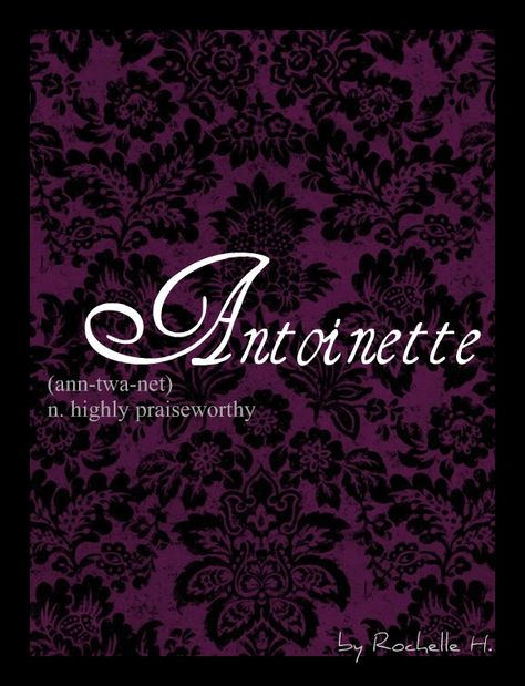 Girl Name: Antoinette. Meaning: Highly Praiseworthy. Origin: From a Roman clan name. Wallpapers Floral, Purple Flowers Wallpaper, Victorian Wallpaper, Gothic Wallpaper, Velvet Wallpaper, Mazzy Star, Wallpaper For Sale, Dots Wallpaper, Pretty Backgrounds