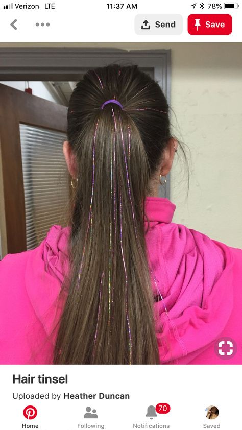 Fairy Extensions, Peinados Cute, Tinsel Ideas, Diy Hair Tinsel, Hair Designs For Girls, Tinsel Hair, Fairy Girls, Hair Tinsel, Hacks Beauty