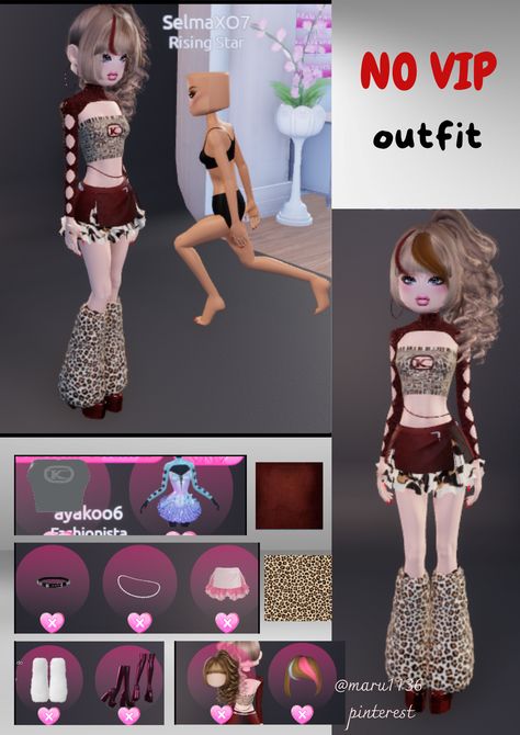 DTI dress to impress roblox outfit inpsi no vip 
red leopard pattern original slay 🥱 Dress To Impress Outfits Roblox Game No Vip, Dress To Impress No Vip Outfits, Patterns Dress To Impress, Dti Hacks, Old Clothes Refashion, Pattern Outfits, Dti Ideas, Kids' Games, Red Leopard