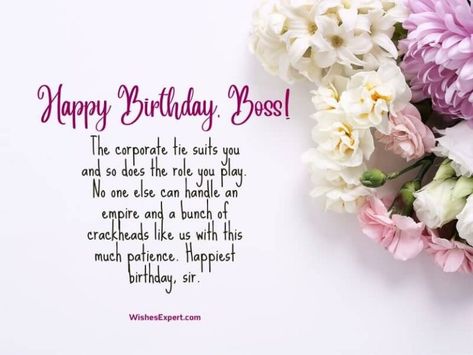 Birthday Wishes For Boss And Mentor Birthday Wishes For Coworker, Boss Birthday Quotes, Message For Boss, Happy Birthday Boss, Best Boss, Best Birthday Wishes, Birthday Wish, For You Song, Heart Warming