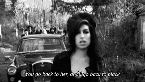 "You go back to her, and I go back to black" Back to Black by Amy Winehouse Back To Black Amy Winehouse, Amy Winehouse Lyrics, Sam Taylor Johnson, Amy Winehouse, Universal Pictures, Back To Black, Trailer, Musical, Movie Posters