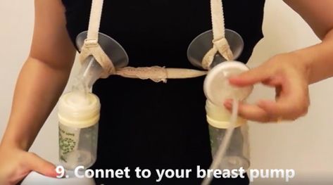 Hands Free Breast Pump, Parenting Activities, Pumping Bra, Hands Free Pumping Bra, Old Bras, Hands Free Pumping, Pumping Bras, Bra Hacks, Breast Pump