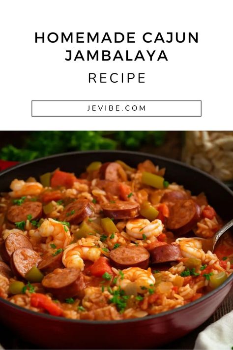 Homemade Cajun Jambalaya Recipe | A Taste of Louisiana in Every Bite! 🍛🌶️ Jumbalia Recipe, Jambalaya Sauce, Cajun Jambalaya Recipe, One Pot Rice Meals, Jambalaya Recipe Easy, Rice Meals, Cajun Jambalaya, Jambalaya Recipe, Cajun Cooking