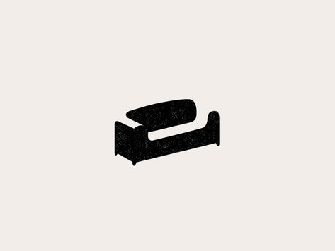 couch, by Savannah Holder. Made at Social. Negative Space Logos, Logo Application, Furniture Logo, Unique Logo Design, Design Brochure, Logo Mark, White Furniture, Unique Logo, Minimal Logo