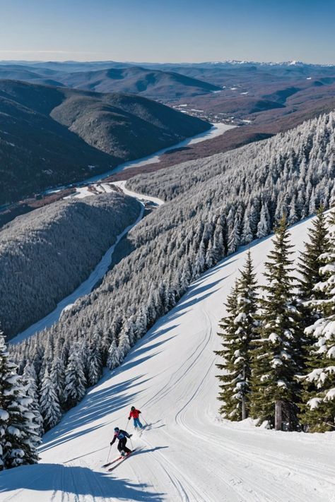 Hit the Slopes: A Guide to New Hampshire's Premier Ski Resorts Skiing Landscape, New Hampshire Ski Resorts, New England Landscape, England Landscape, Ski Culture, Best Ski Resorts, Mount Washington, Quaint Village, Ski Resorts