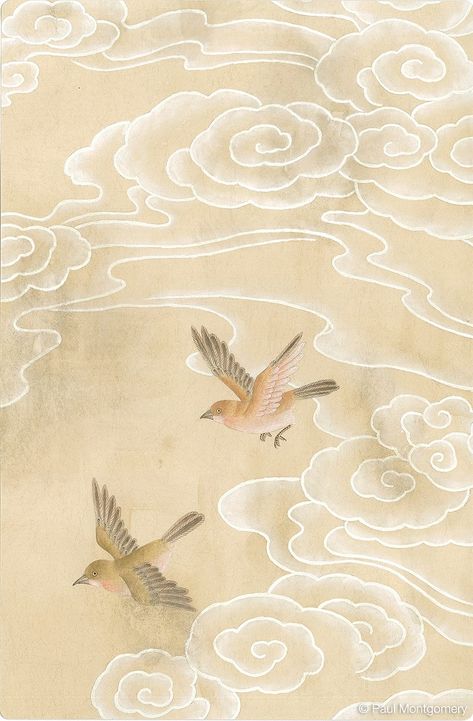 CLOUDS - Paul Montgomery Chinese Painting Traditional, Chinese Painting Flowers, Paintings Flowers, Cloud Illustration, Chinese Paintings, Art Chinois, Cloud Tattoo, Chinese Art Painting, Japanese Drawings