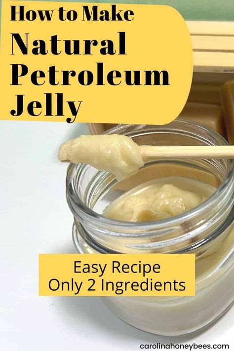 Vaseline is very inexpensive to buy - why consider making your own? Well, more and more people are looking for natural alternatives to common commercial products. And, it is so easy to make. https://carolinahoneybees.com/make-petroleum-jelly/ Diy Vaseline, Uses For Vaseline, Beeswax Recipes, Vaseline Uses, Vaseline Petroleum Jelly, Tea Health Benefits, Petroleum Jelly, Honey Chicken, Jelly Recipes