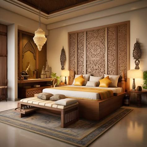 5+ Simple Indian Bedroom Interior Design Ideas You'll Love • 333+ Art Images Indian Architecture Interior, Traditional Bedroom Indian, Indian Style Bedroom Interior Design, Indian Inspired Interior Design, Bed Rooms Design Modern Simple Indian, Indian Minimalist Interior, Indian Bedroom Decor Modern, Indian Traditional Bedroom, Modern Indian Bedroom Design