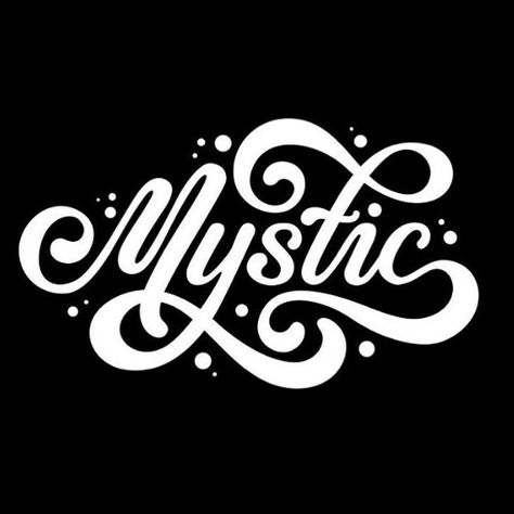 Mystic by Vichcraft Witchy Typography, Mystic Typography, Mystical Typography, V Typography, Fantasy Typography, Mystic Logo, Dibujo Simple, Hand Lettering Inspiration, Type Inspiration