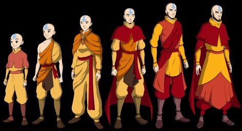 Air Nomad Clothes, Nomad Outfit, Avatar Clothes, Nomad Clothing, Serious Man, Air Nomads, Aang Avatar, Age Progression, Ron Perlman