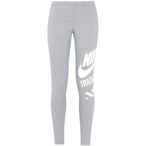 Nike Leggings ($51) ❤ liked on Polyvore featuring pants, bottoms, leggings, jeans, sport, light grey, nike jerseys, cotton jersey, sports jerseys and sport jerseys Light Gray Leggings, Grey Nike Leggings, Light Grey Leggings, Nike Light, Grey Tights, Cute Sweatpants, Sports Jerseys, Jersey Nike, Cute Workout Outfits