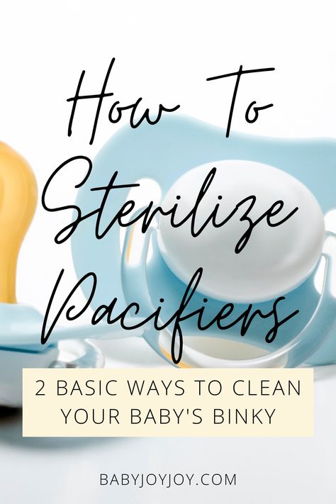 Learn how to sterilize pacifiers in just two simple steps! Keep your baby healthy and happy by keeping their binky clean and germ-free. Say goodbye to bacteria and hello to a safe and sanitized pacifier! 😄✨ Learn more here. #newborn #momlife #parenthood #babycare #momtips #newparents #babycaretips #baby #babyessentials #newmomlife #newmommy #maternity #mommylife #momtobe #firstbaby #newmommylife #newmomtips #babytips How To Sterilize Baby Bottles, How To Sterilize Pacifiers, How To Clean Pacifiers, Sterilizing Bottles And Pacifiers, Sterilize Pacifiers, Cleaning Baby Toys, Toddler Pacifier, Bottle Sterilizer, Baby Binky