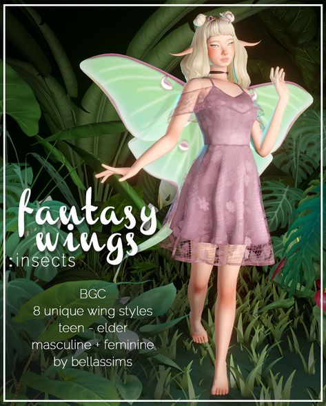 Bellassims Cc, Sims 4 Cc Avatar, Sims 4 Monster Cc, Fantasy Wings, Mods Sims 4, Los Sims 4 Mods, Sims 4 Challenges, Cc Folder, Cc Clothes