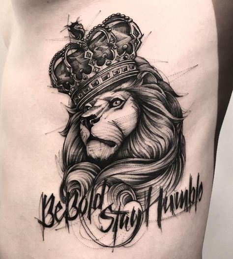 lion crown ⚜️ (Original art by @ogabel)  Done at @bk.inkstudio Chest Tattoo Quotes, Lion Shoulder Tattoo, Crown Tattoos For Women, Lion With Crown, Winged Lion, Crown Tattoo Design, Lion Head Tattoos, Men Tattoo, Lion Tattoo Design