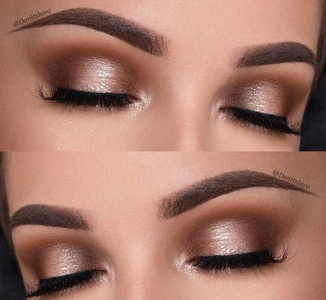 Eyeshadow Brown Eyes, Makeup Eyeshadow Brown Eyes, Brown Eye Makeup Tutorial, Makeup Tips For Brown Eyes, Rock Makeup, Makeup Cantik, Make Up Designs, Wedding Eyes, Bronze Eyeshadow