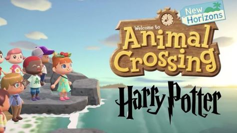 The Hogwarts Express, on Platform 9 and ¾, from Harry Potter, is recreated in Animal Crossing New Horizons The Hogwarts Express, Harry Potter 9, Hogwarts Express, Animal Crossing, Hogwarts, Video Games, Harry Potter, Novelty Sign, Animals