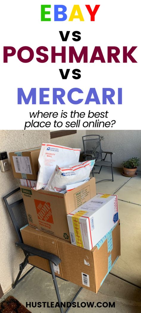 Wondering if you should be selling on Ebay, Poshmark or Mercari? It can seem overwhelming where to start selling online. But this post will help you decide which selling platform is best. #reseller #ebay #poshmark #mercari Best Online Selling Platform, How To Sell Clothes, Selling Clothes Online, Ebay Account, Which Is Better, Selling Clothes, Selling On Poshmark, Let's Talk, Money From Home