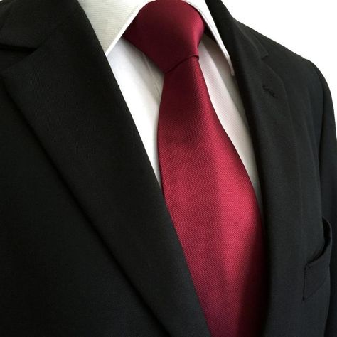 Black Suit Red Tie, Suit With Red Tie, Red Tie Men, Suit Colors, How To Look Rich, Tie Men, Red Suit, Trendy Home Decor, Red Tie