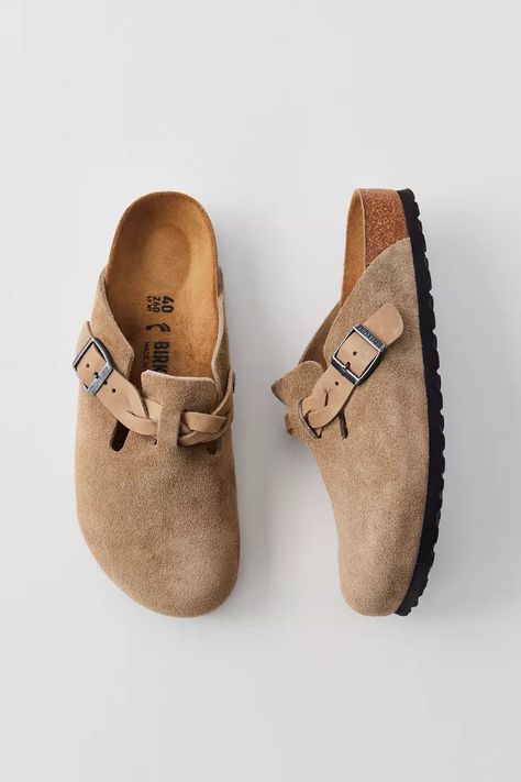 Birkenstock Boston Braid Clog | Urban Outfitters Birks Clogs, Birkenstock Clogs Outfit Fall, Fall Clogs, Birkenstock Clogs Outfit, Clogs Birkenstock, Birkenstock Clogs, Boston Clogs, Clogs Outfit, Back To School Shoes