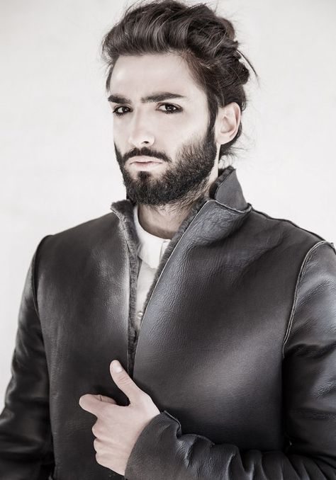 Devran Taskesen Devran Taskesen, Model Agency, Bearded Men, Long Hair, Leather Jacket, Long Hair Styles, The Originals, Leather, Hair