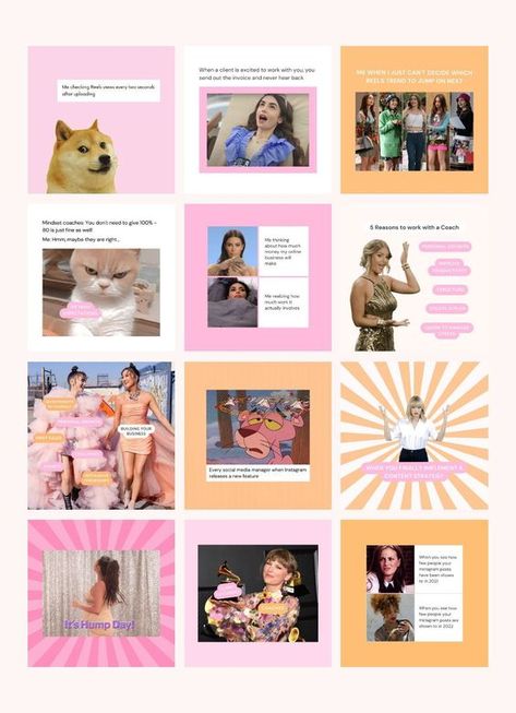 Instagram Memes + Gifs Template Pack 2.0 #reelsgraphicdesign #instagramreelgraphicdesign #reelsgraphicdesignideas, Eye Catching Instagram Posts, Instagram Pinned Post Ideas, Spotlight Instagram Post, Meme Post Instagram Design, Instagram Graphic Design Posts, Instagram Product Post Ideas, Marketing Instagram Posts, Templates Funny, Funny Instagram Posts