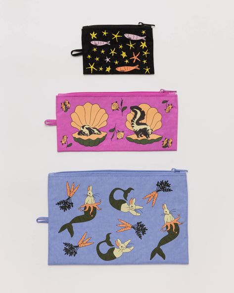 Baggu Bags, Flat Pouch, Scrap Material, Star Fish, Large Pouch, Jump In, Stocking Stuffer Gifts, Small Pouches, Reusable Bags