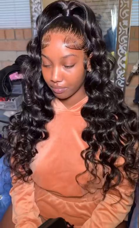 Half Half Down Hairstyles Weave, Half Up Half Down Frontal, Hair Installation, Frontal Ponytail, Wig Installs, Down Hairstyles For Prom, Cute Prom Hairstyles, Embracing Diversity, Geometric Hair Clip