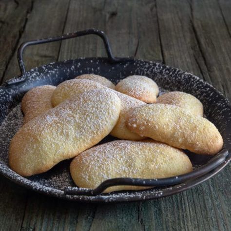 Homemade Savoiardi Cookies - An Italian in my Kitchen Pinch Cookies, Traditional Italian Breakfast, Savoiardi Recipe, Jewish Baking, Dairy Free Deserts, Authentic Italian Desserts, Pumpkin Bar, Italian Lemon Cookies, Italian Baking