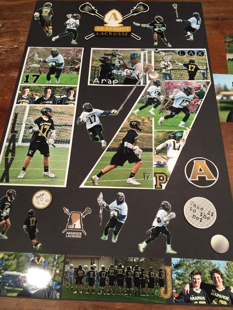 Football Senior Board Ideas, Senior Sports Board Ideas, Senior Night Lacrosse Ideas, Senior Board Ideas Sports, Senior Night Football, Sports Collage, Senior Board, Senior Posters, Senior Night Posters