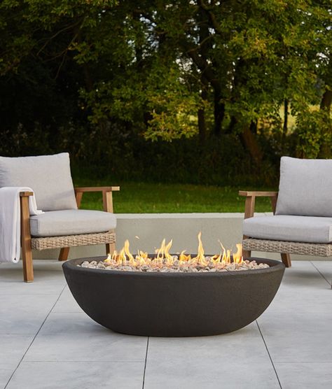 Propane Fire Bowl, Propane Tank Cover, Fire Pit Bowl, Fire Pit Ideas, Real Flame, Propane Fire Pit, Gas Fire, Fire Bowls, Fire Table