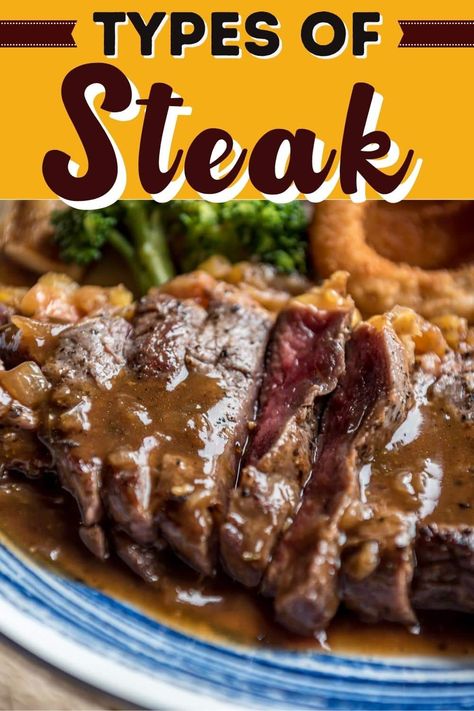 Whether it’s a juicy ribeye, tender filet mignon, or one of the lesser-known cuts, these are the 17 different types of steak every home cook should know. Types Of Steak, London Broil Steak, Denver Steak, Flap Steak, Cooking Short Ribs, Steak Skewers, Broiled Steak, Cube Steak Recipes, Beef Filet