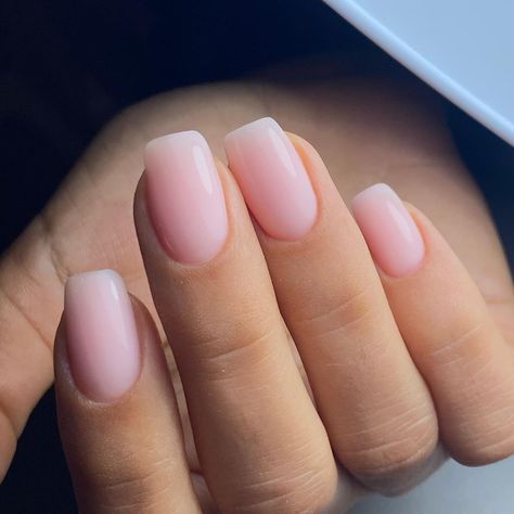 Medium Squoval Nails, Soft Square Nails, Pretty Square Nails, Army Nails, Natural Nails Manicure, Soft Pink Nails, Builder Gel Nails, Acrylic Nail Shapes, Wow Nails