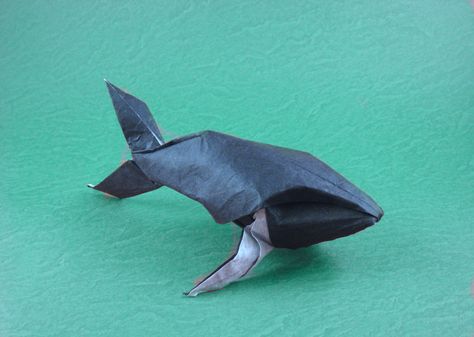 Origami Whales - Page 1 of 2 | Gilad's Origami Page Whale Origami, Paper Animal Crafts, Origami Book, Origami Yoda, Origami Dragon, Origami For Beginners, Origami Fish, Origami And Kirigami, Origami Folding