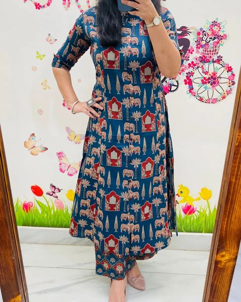 *Very Famous Jaipuri Kalamkari Print*💥💥 Designer Kalamkari Print Smart Co-erd set in *Aline kurti pattern paired with Ankle length pant* in *Fine Cotton Fabric* giving perfect outfit and deliberate choice about your look....💙💙 *Both Side Pockets In Kurti* 😍😍 Sizes : *36 38 40 42 44 46* Price : 1299/+ freeship *Full Stock Ready to Dispatch*🥳🥳 Please Note : These are *Our Originals Photoshoot & Product*... Beware of Replicas... Kurti Pattern, Kalamkari Print, Kurti Patterns, Ankle Length Pants, Perfect Outfit, Ankle Length, Print Design, Cotton Fabric, The Originals