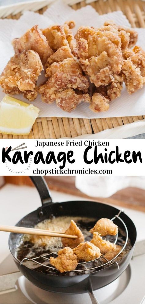 Karaage Chicken Japanese Style, Karage Chicken, Chicken Karaage Recipe, Chef Taro, Karaage Chicken, Fried Chicken Seasoning, Japanese Fried Chicken, Chicken Batter, Garlic Marinade