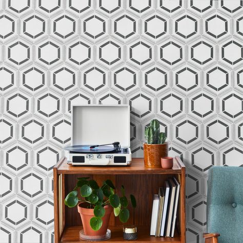 Grey hexagon tile