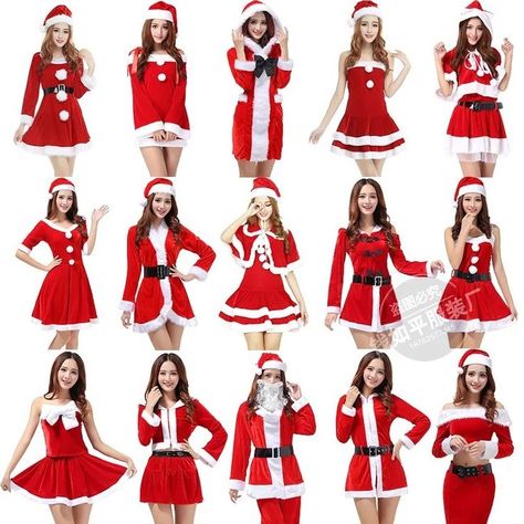 Christmas Clothes Drawing, Christmas Women Outfits, Cute Christmas Costumes, Santa Dress Women, Noel Outfit, Christmas Clothes Ideas, Outfit Noel, Santa Clothes, Cute Christmas Outfit