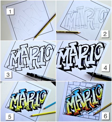 Name in Graffiti style – Arte a Scuola Graffiti Line Art, Diy Graffiti Art, Graffiti Names, Diy Graffiti, 7th Grade Art, 8th Grade Art, 6th Grade Art, 5th Grade Art, Graffiti Alphabet