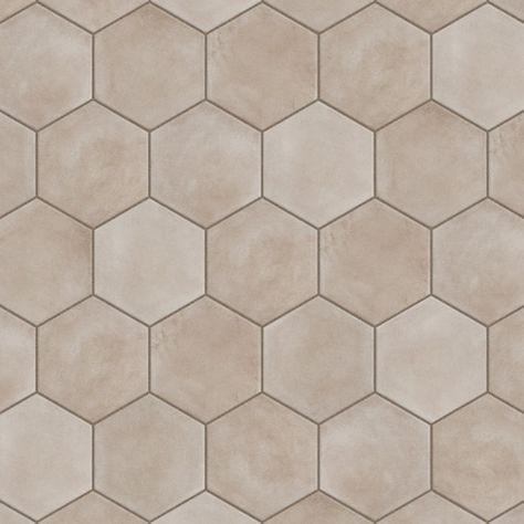 Brown Shower Floor Tile, Outdoor Floor Texture, Hexagon Tile Bathroom Shower Wall, Brown Floor Tile, Hexagon Floor Tile, Hex Tile Floor, Hexagon Tile Bathroom, Colour Blending, Hexagonal Tiles