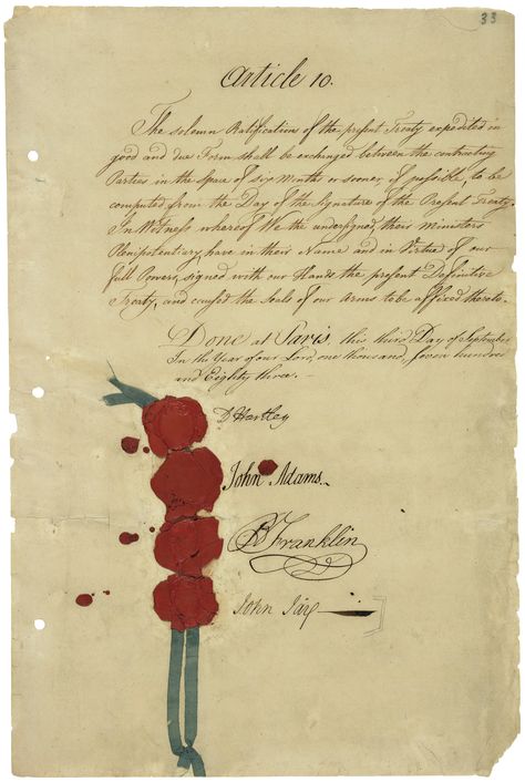 Final page of the Treaty of Paris signed by John Adams, Benjamin Franklin and John Jay | www. USHistoryScene.com Treaty Of Paris, Teaching Us History, John Jay, Wood Gallery Frames, Homeschool Social Studies, Social Studies Worksheets, John Adams, American Colonies, Colonial America