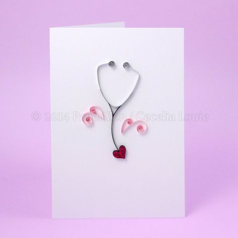 Wedding Card Holder Diy, Homemade Wedding Cards, Doctor Heart, Card Holder Diy, Pop Out Cards, Quilled Cards, Paper Quilling Jewelry, Diy Valentines Day, Paper Quilling Patterns