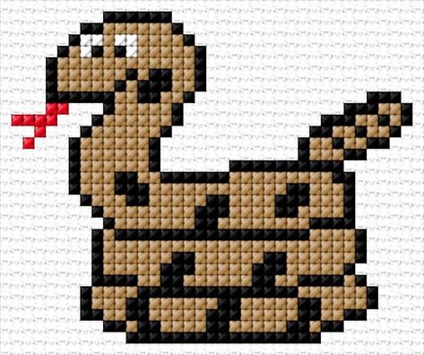 Snake Cross Stitch, Cross Stitch Calculator, Online Pattern, Cross Stitch Designs, Free Patterns, Animal Crossing, Embroidery Design, Pixel Art, Cross Stitch Patterns