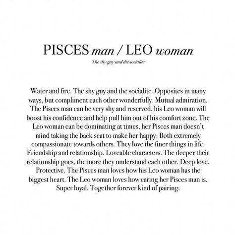 Pices Men And Leo Women, Leo Woman Pisces Man, Pieces And Leo, Leo X Pisces, Leo Woman Quotes, Leo Women In Bed, Pisces And Leo Relationship, Leo And Pisces, Astrology Prints