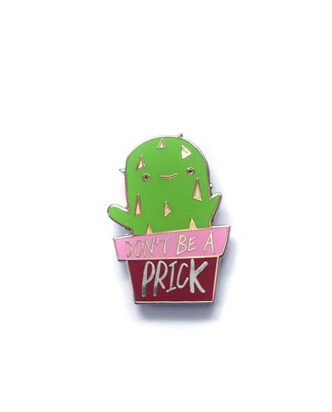 This cute cactus bearing an important message, £9.00. Vanellope Von Schweetz, Backpack Pins, Jacket Pins, Bag Pins, Enamel Badges, Important Message, Pretty Pins, Cool Pins, Sticker Patches