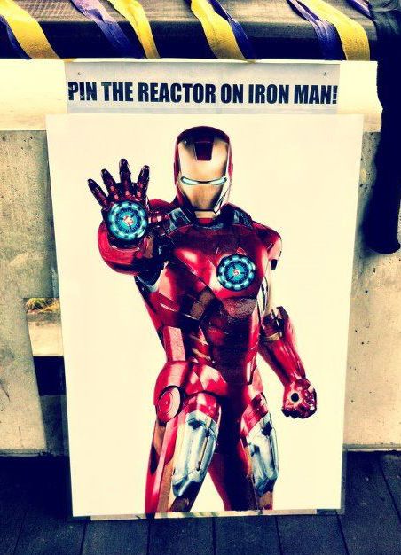 Party Game Pin the Reactor on Iron Man! Iron Man Party Games, Iron Man Birthday Party Ideas, Ironman Party, Man Birthday Party Ideas, Birthday Party Ideas Games, Ironman Birthday, Iron Man Birthday Party, Party Ideas Games, Iron Man Party