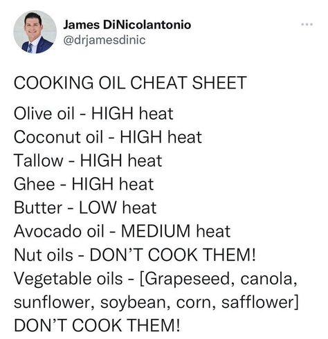 Dr James Dinicolantonio, James Dinicolantonio, Healthy Cooking Oils, Best Cooking Oil, Virgin Olive Oil, Cooking Oil, Health Facts, Extra Virgin, Healthy Options